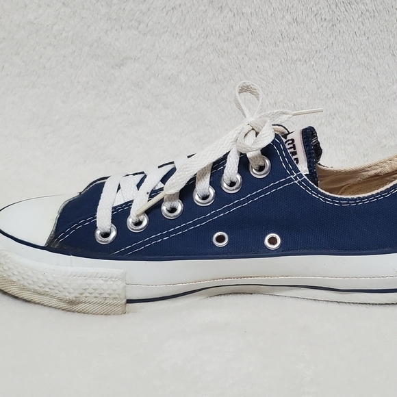 𝅺VINTAGE 80s Converse Chuck Taylor All-star Blue USA Made Low Top Sneakers 7-7.5 - Picture 6 of 13